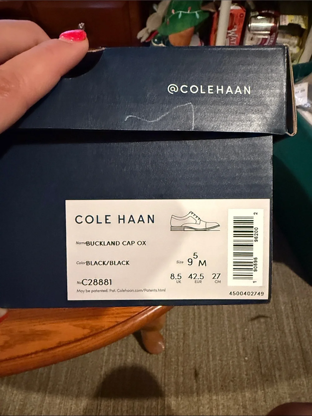 Cole Haan Classic Black Leather Oxford Dress Shoes - Men